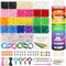 Friendship Bracelet Making Kit, Kandi Pony Beads for Jewelry Making, Hair Beads Braids with Letter Beads and Charms Gifts for Teen Girls Crafts for Girls Ages 8-12 (15colors 1box)